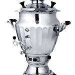 سماور گاز سوز نگین سیمین عالی نسب - 6 لیتری