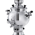 سماور گاز سوز سهند سیمین عالی نسب - 8 لیتری