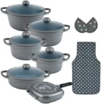 سرویس قابلمه 15 پارچه گرانیت MGS طرح جرمنی D