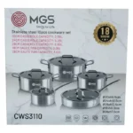 سرویس قابلمه 10 پارچه استیل کف لیزری ام جی اس مدل CWS3110 - Image 3