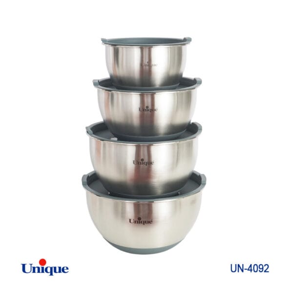 لگن 4 پارچه استیل درب دار یونیک کد UN-4092