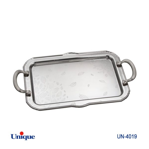 سینی استیل یک میل بدون پایه کوچک یونیک کد UN-4019